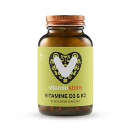 Vitaminstore Vitamine D3 & K2 softgels verpakking
