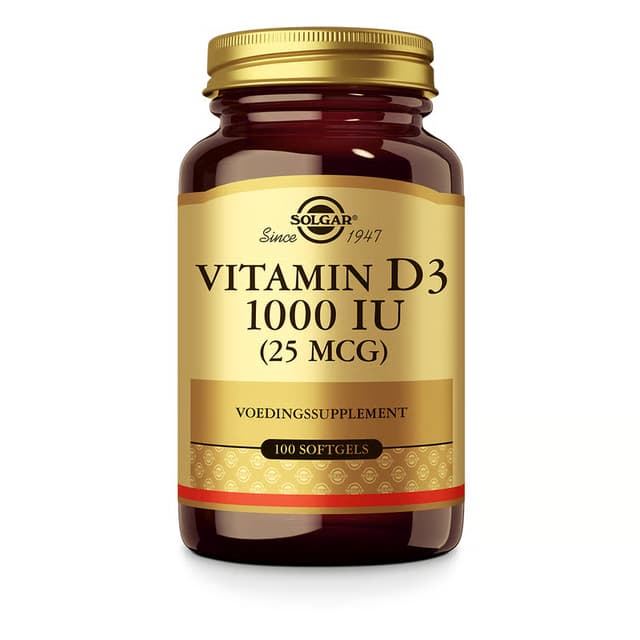 Solgar Vitamin D-3 25 µg softgels verpakking
